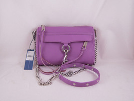 Rebecca Minkoff Mini Mac Clutch in Grape with Silver Hardware NWT - £124.45 GBP