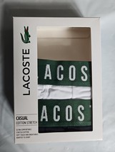 Lacoste Men&#39;s Cotton Stretch Boxer Briefs Longs (2 Pack) Size Large NWT - $19.75