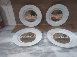 Coventry Thankful 8&quot; Porcelain Plate Set of Four, Designer&#39;s Choice Plates - £19.35 GBP