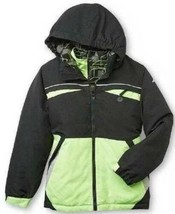 Boys Jacket 4 in 1 Winter Athletech Black Green Hooded Snow Board Ski Coat- 4/5 - £36.34 GBP