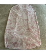 Cloud Island Girls Pink White Flowers Fleece Diaper Changing Pad Cover - $9.80