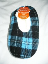 Wonder Nation Fuzzy Babba Slipper Socks Size M/L Blue 1 Pair Gripper Bottoms - £8.20 GBP