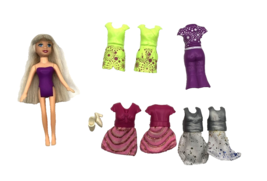 Polly Pocket Doll 2007 Pollytastic Adventure Doll &amp; Clothes Incomplete Set - $8.95