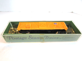 Aurora Postage Stamp N Scale Trains 4883 Cattle Car Yellow Union Pacific... - $7.55