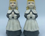Vtg Gurley Pilgrim Candle Thanksgiving Candles 5-1/2&quot; Tall Girls No Wick... - $14.50