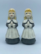 Vtg Gurley Pilgrim Candle Thanksgiving Candles 5-1/2&quot; Tall Girls No Wick... - £11.49 GBP
