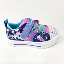 Skechers Girls S Lights Twinkle Sparks Unicorn Charmed Navy Toddler Size 7 - £31.93 GBP