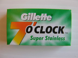 25 Gillette 7 O&#39;CLOCK Double Edge Safety Razor Blades Made in Russia - £7.03 GBP