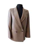 Vintage David Brooks Ltd Tan Taupe 100% Wool Blazer size 6 Light Academi... - $102.09 CAD