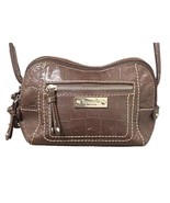 Tignanello Simply Safari Brown Croc Embossed Leather Crossbody Bag - $29.99