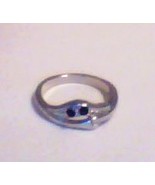 ONYX TWO-STONE RING - SIZE 7.5  - £3.98 GBP
