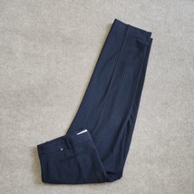 Gap Slim Leg Cropped Dress Pants Womens Size 10 Blue Striped Stretch - £18.77 GBP