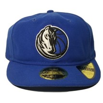 Dallas Mavericks New Era 59FIFTY Cap Hat Fitted Size 6 7/8 Blue NBA Retro Crown - $27.71