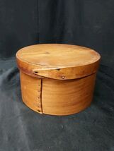 ANTIQUE Primitive BENT WOOD SHAKER Pantry Box &amp; Lid  - $89.99