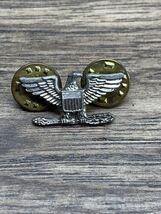 Vintage US Military Eagle 1/20 Silver Filled Badge Pin Insignia Militari... - $14.84