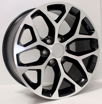 Chevy 20&quot; Black &amp; Machine Snowflake Wheels For 2000-23 Silverado Tahoe Suburban - £845.96 GBP