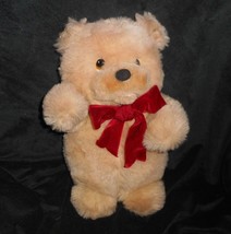14&quot; Vintage Russ Berrie Sandy Tan / Brown Teddy Bear Stuffed Animal Plush Toy - £37.21 GBP