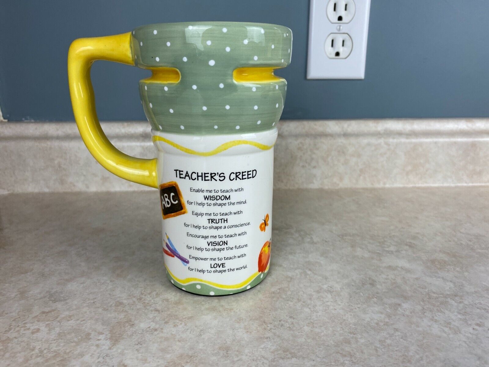 Primary image for Ganz Teachers Creed Ceramic 16 Fluid Oz Coffee - Tea  Mug With Lid