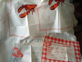 How To Eat Lobster Placemats &amp; Bib Oak Point Lobster Pound Trenton ME - £2.41 GBP