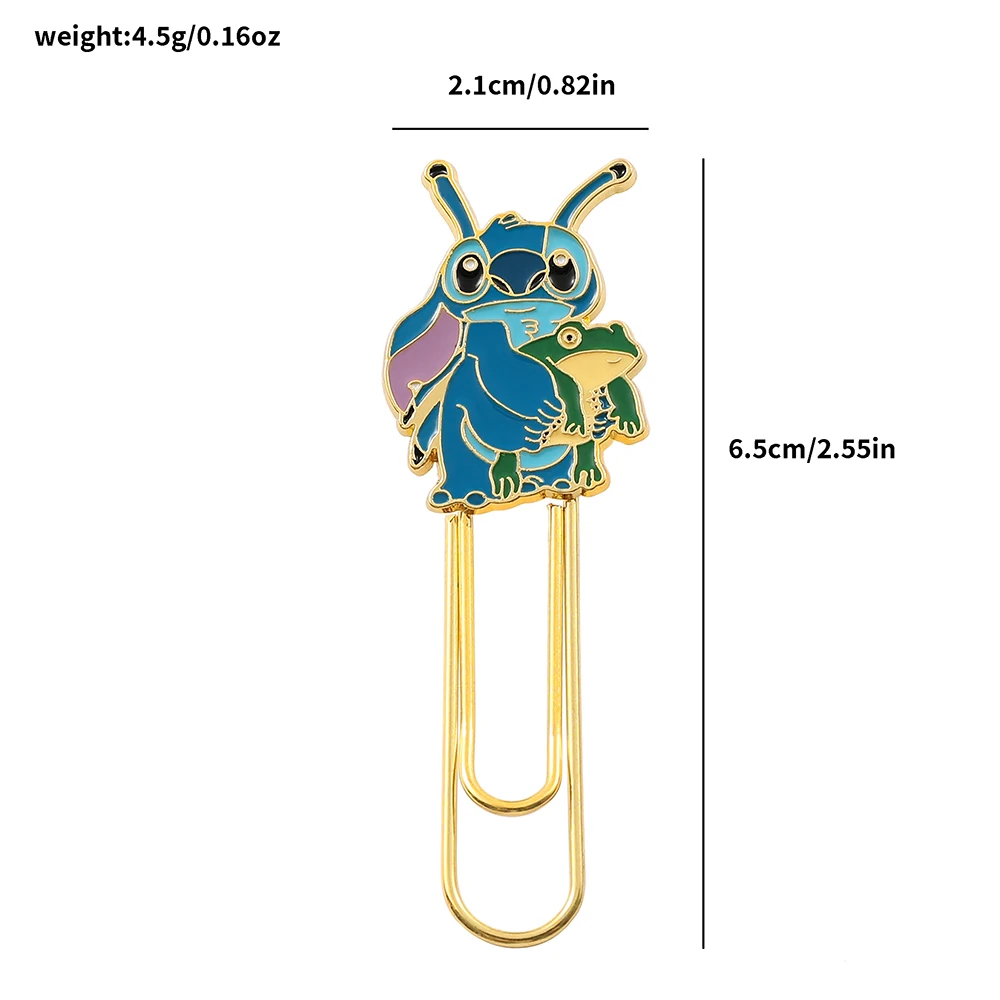Disney Cute Stitch Bookmark Metal Stitch Book Page Paper Clips for Women... - $64.72 MXN