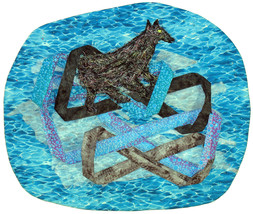 Lupus in Loopiland: Quilted Art Wall Hanging - $195.00