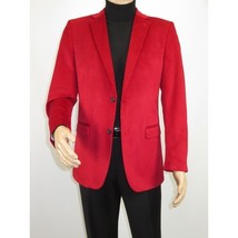 Men's Velvet Sports Coat Grammy Amy Award BASSIRI , LEONARDI J1042 Christmas Red image 2