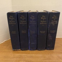 Set Of 5 The Works Of Thomas Jefferson Federal Edition 270/1000 Partial Set  - £62.69 GBP