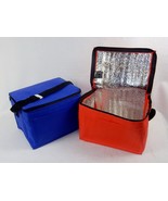 Nylon Insulated Lunch Box Tote ~ 8 x 5 x 5, Foil Lined, Red or Blue, #LT... - £4.66 GBP