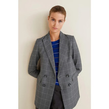 Mango Casual Grigio Quadri Giacca Blazer UK Grande L (WB1 -1) - $37.36