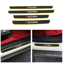 Brand New 4PCS Universal Acura Yellow Rubber Car Door Scuff Sill Cover P... - £9.57 GBP