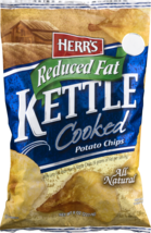 Herr&#39;s Kettle Cooked Potato Chips Reduced Fat - 16 Oz. (2 Bags) - £20.45 GBP