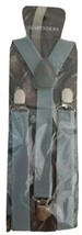 Wedding Office Suspenders Y Back Trousers Formal Unisex Gray Adjustable - $9.59
