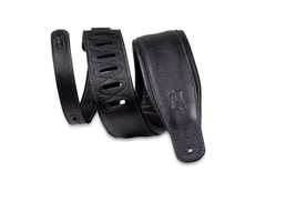 Levy&#39;s Leathers 3.25 Wide Garment Leather Guitar Strap in Black with Bl... - £43.42 GBP