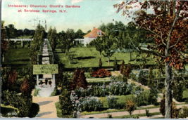 61110- Chauncey Olcott&#39;s Garden Saratoga Springs, New York Postcard. Posted 1912 - £5.47 GBP