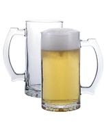 Giant Beer Mug Super Mug Stein Thick Glass 26 Ounces Pack Of 2 - $420.78 MXN