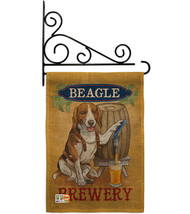 Beagle Brewery Burlap - Impressions Decorative Metal Fansy Wall Bracket Garden F - $33.97