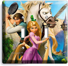 Rapunzel Flynn Tangled Movie 2 Gang Light Switch Cover Girl Play Room Home Decor - £10.96 GBP