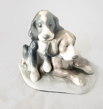 Hand-Crafted Porcelain Figurine &quot;Two Pups&quot;, NAO by Lladro, Spain 1987 - $81.27