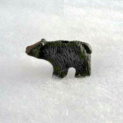 Peruvian Ceramic Black Bear Pendant Focal Bead (1) Hand Painted - $2.97
