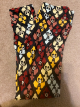 OS Lularoe Leggings Disney Mickey Mouse Diamond Green Teal Pink Cream on Black - £14.68 GBP