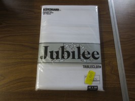 Nip Tobin Jubilee White Polyester Dinner Tablecloth - 60&quot; X 104&quot; Oblong - $14.85