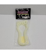 Vintage 1997 Lumaseries 8pk Glow In Dark Footprints Room Decor Matscot - $34.55