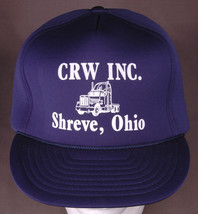 Vtg CRW Inc. Hat-Shreve Ohio-Dark Blue-Rope Bill-All Foam-Trucker-Snapba... - £21.90 GBP