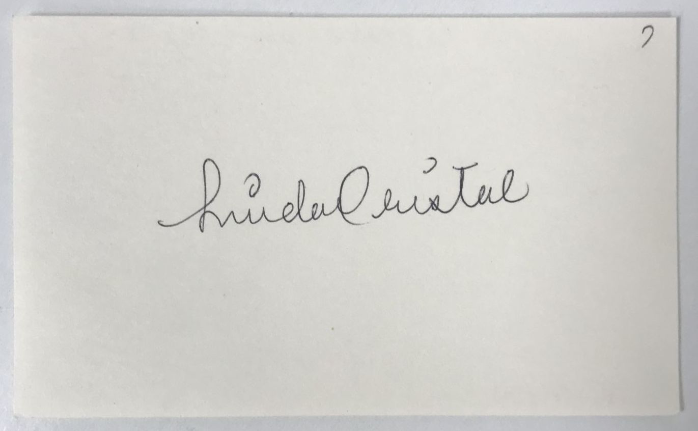 Linda Cristal (d. 2020) Signed Autographed Vintage 3x5 Index Card #3 - $15.00