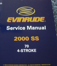 2000 Evinrude SS 70 4-STROKE Service Shop Repair Workshop Manual OEM 787062 - £23.91 GBP