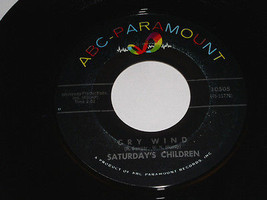 Saturday&#39;s Children Cry Wind Raindrops 45 Rpm Record Vintage ABC Paramount Label - £18.37 GBP