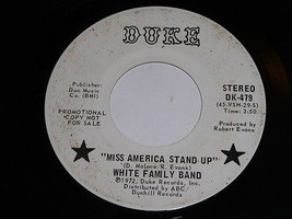 White Family Band Miss America Stnad Up 45 Rpm Record Duke Label Promo - £15.62 GBP
