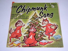 The Chipmunks Chipmunk Song 45 Picture Sleeve Only Vintage Liberty Label - £15.18 GBP