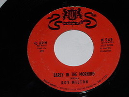 Roy Milton Early In The Morning Bless Your Heart 45 Rpm Record Warwick L... - £14.87 GBP