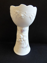 Kaiser Germany Rosalie White Porcelain Floral relief Pattern Matte candle holder - £23.35 GBP